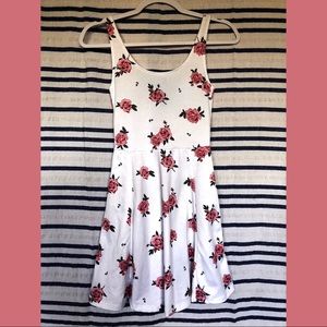 White rose mini dress